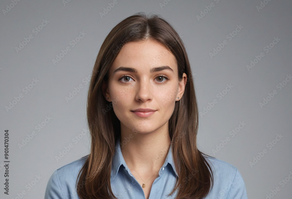 Portrait view of a regular Social Worker , candid, social media, avatar image, plain solid background Portrait view of a regular Social Worker , candid, social media, avatar image, plain solid background