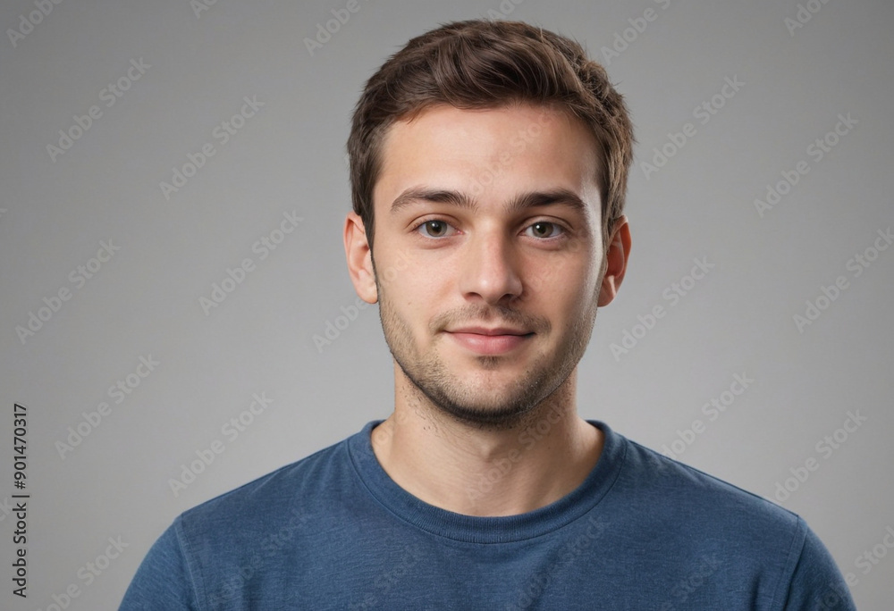 Portrait view of a regular Software Developer , candid, social media, avatar image, plain solid background Portrait view of a regular Software Developer , candid, social media, avatar image, plain solid background