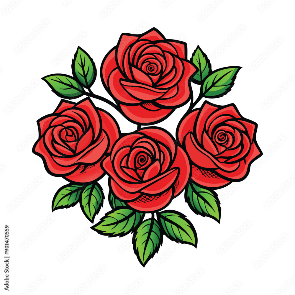 Rose vector image art vector Rose vector image art vector