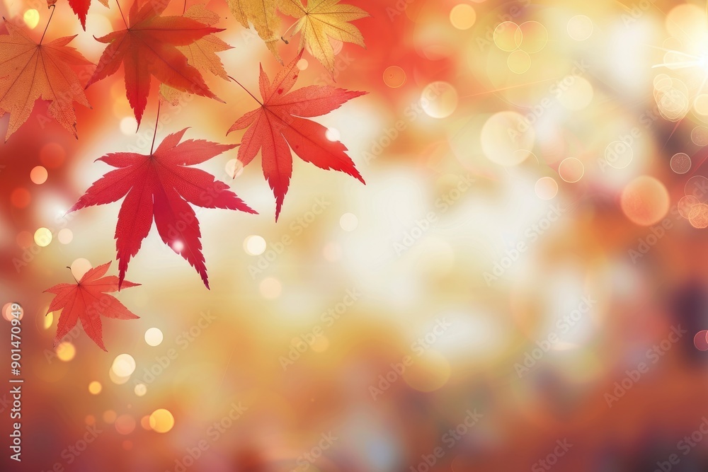Vibrant Autumn Leaves With Bokeh Effect Perfect for Seasonal Promotions and Year-End Celebrations Vibrant Autumn Leaves With Bokeh Effect Perfect for Seasonal Promotions and Year-End Celebrations