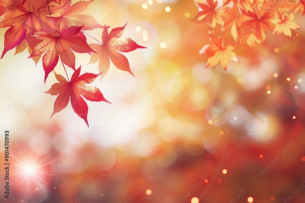 Vibrant Autumn Leaves With Bokeh Effect Perfect for Seasonal Promotions and Year-End Celebrations Vibrant Autumn Leaves With Bokeh Effect Perfect for Seasonal Promotions and Year-End Celebrations