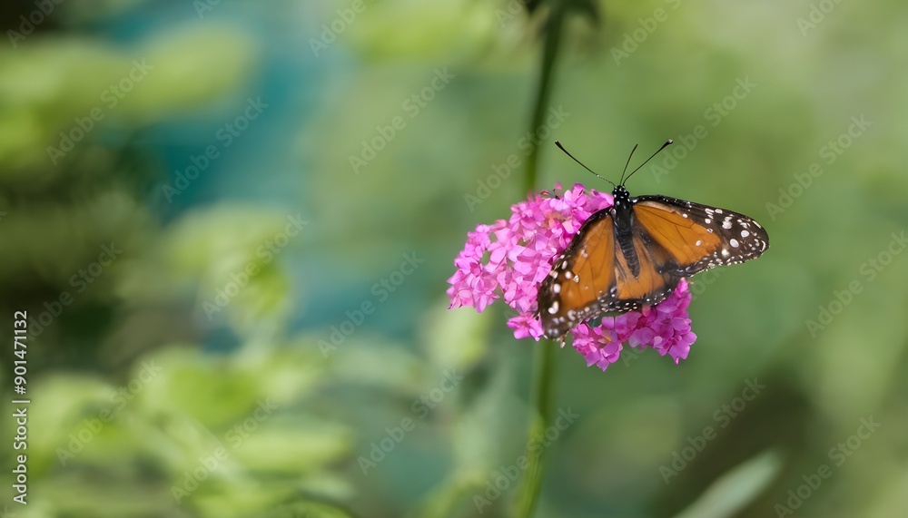 Naklejka premium A Butterfly on a flower