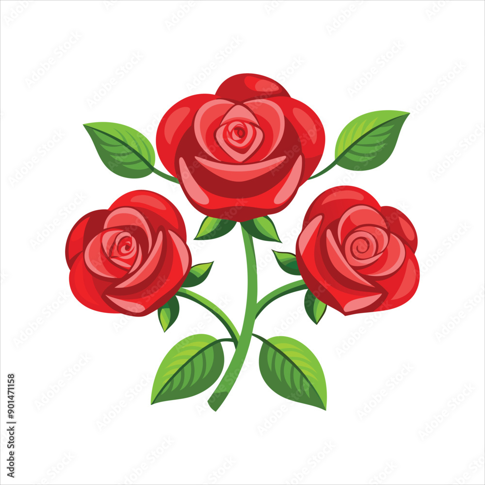 Rose vector image art vector