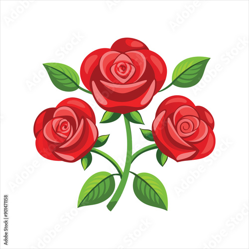 Rose vector image art vector © design master