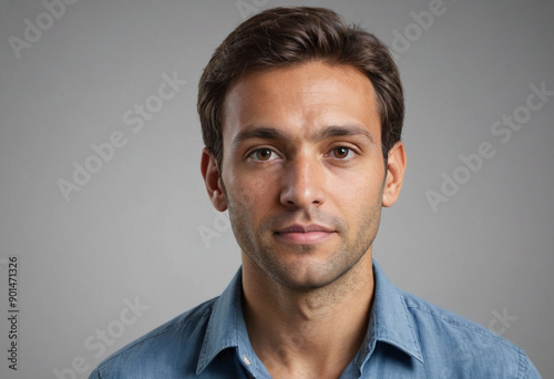 Portrait view of a regular Anthropologist , candid, social media, avatar image, plain solid background