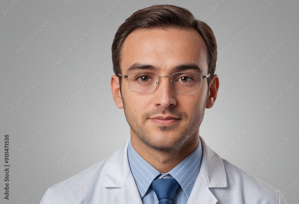 Portrait view of a regular Biochemist , candid, social media, avatar image, plain solid background Portrait view of a regular Biochemist , candid, social media, avatar image, plain solid background