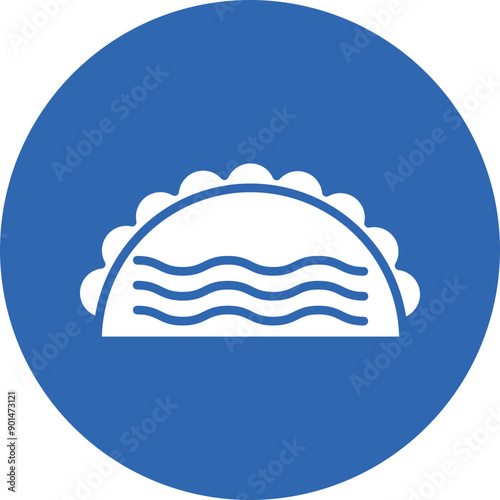 Taco glyph circle icon