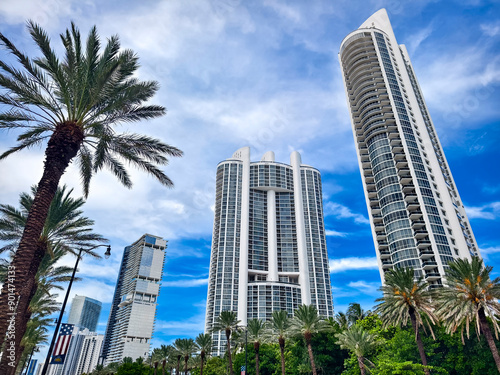 Sunny Isles Beach, Florida - Trump Grande towers. photo