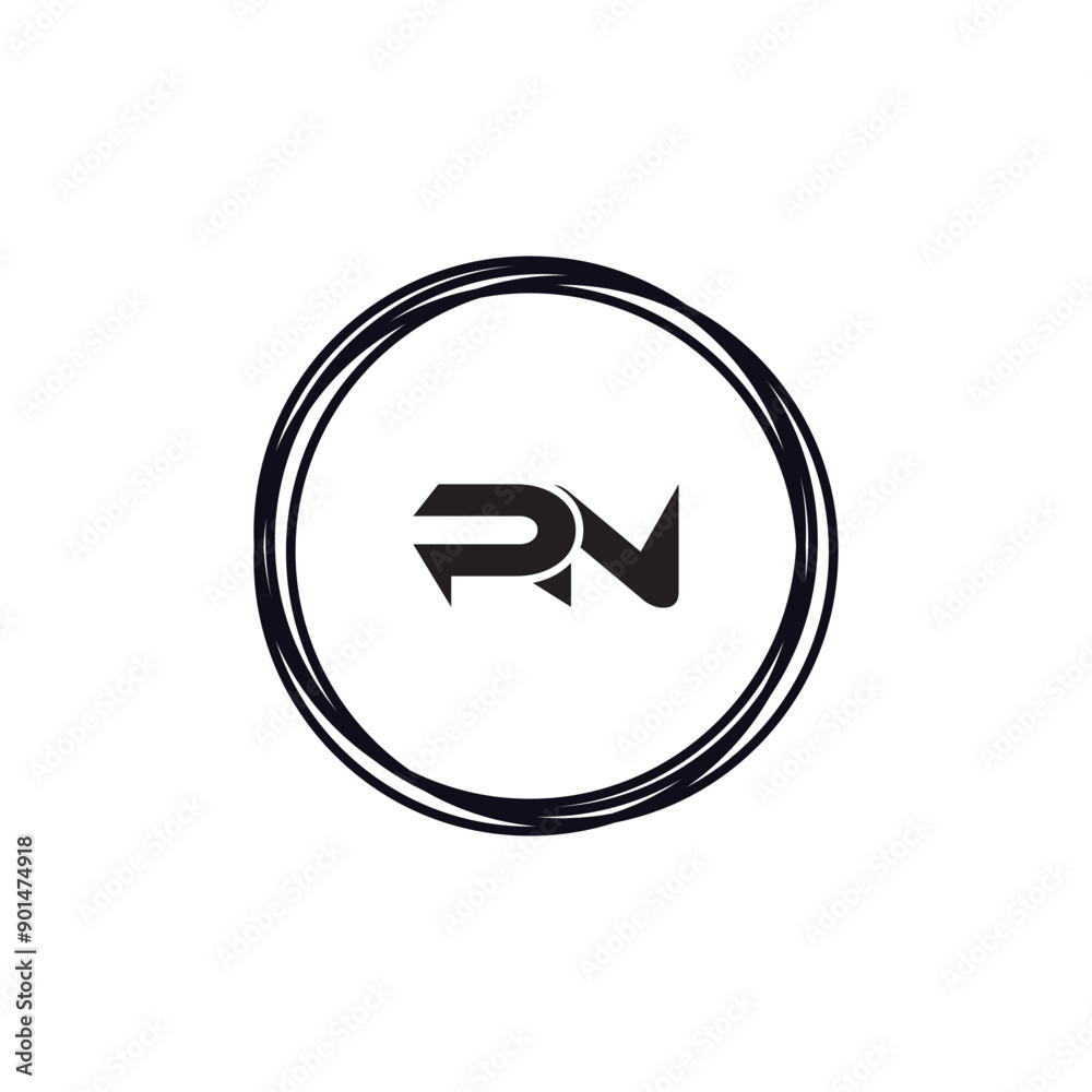 PN Letter Initial Logo Design Template Vector Illustration PN Letter Initial Logo Design Template Vector Illustration