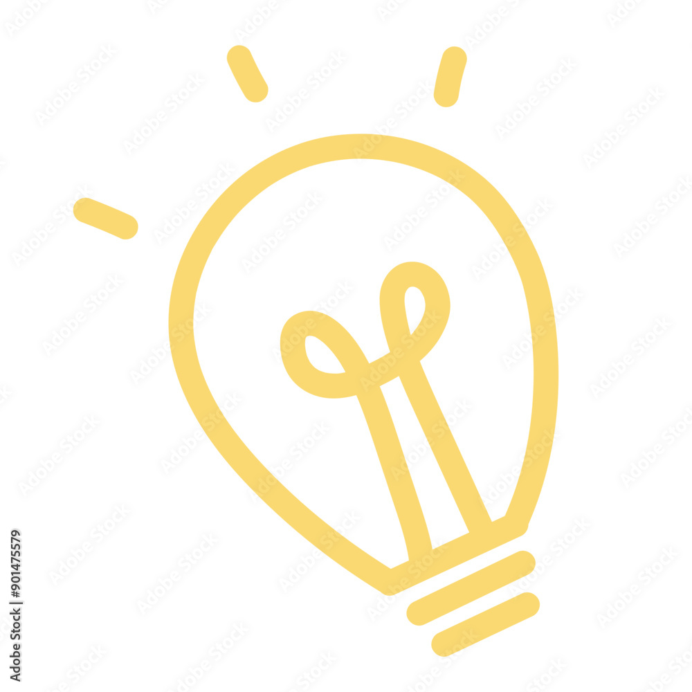 light idea doodle line icon light idea doodle line icon