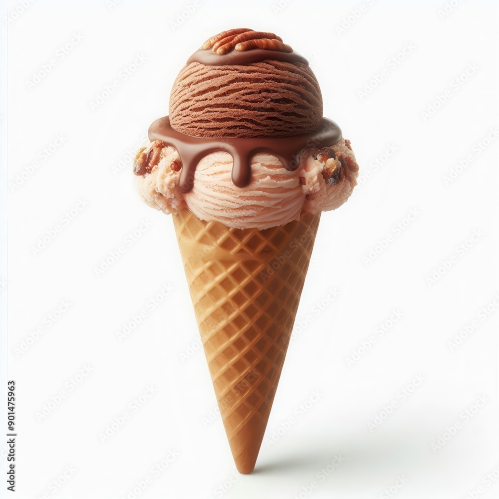 Delicious Chocolate Ice Cream Cone with Swirls and Toppings Perfect for Summer Treats and Desserts Delicious Chocolate Ice Cream Cone with Swirls and Toppings Perfect for Summer Treats and Desserts