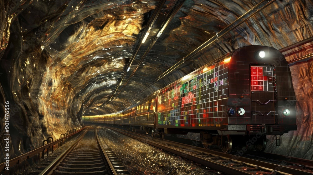 Scifi Subway Futuristic Underground Train with Periodic Table Decor and Science Trivia Explore the Wonders of Chemistry on Your Commute Scifi Subway Futuristic Underground Train with Periodic Table Decor and Science Trivia Explore the Wonders of Chemistry on Your Commute