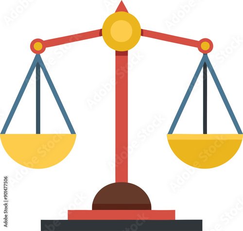 A balanced scale art vector