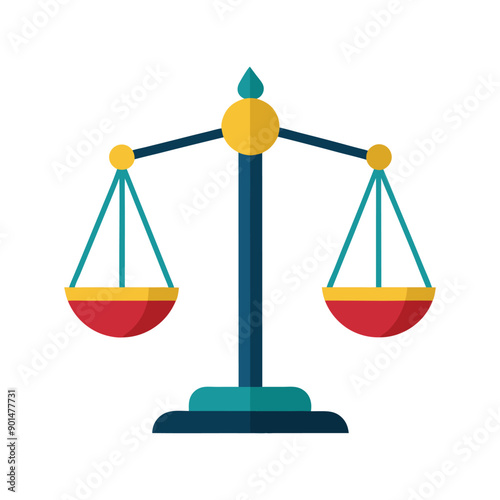 A balanced scale art vector
