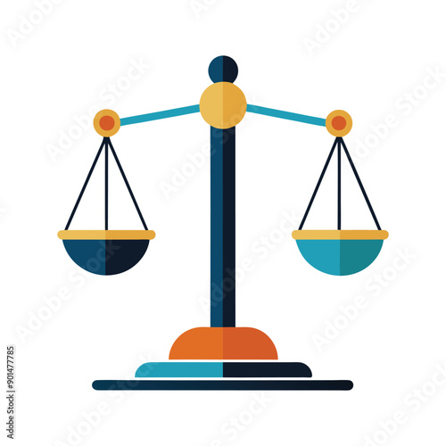 A balanced scale art vector