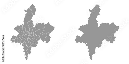 Kirov Oblast map, administrative division of Russia. Vector illustration.