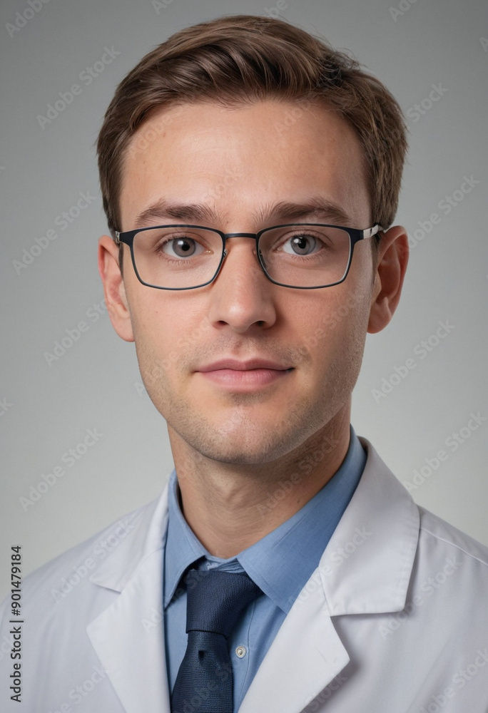 Portrait view of a regular Research Scientist , candid, social media, avatar image, plain solid background Portrait view of a regular Research Scientist , candid, social media, avatar image, plain solid background