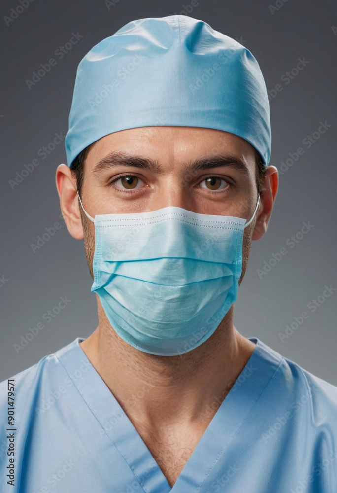Portrait view of a regular Surgeon , candid, social media, avatar image, plain solid background Portrait view of a regular Surgeon , candid, social media, avatar image, plain solid background