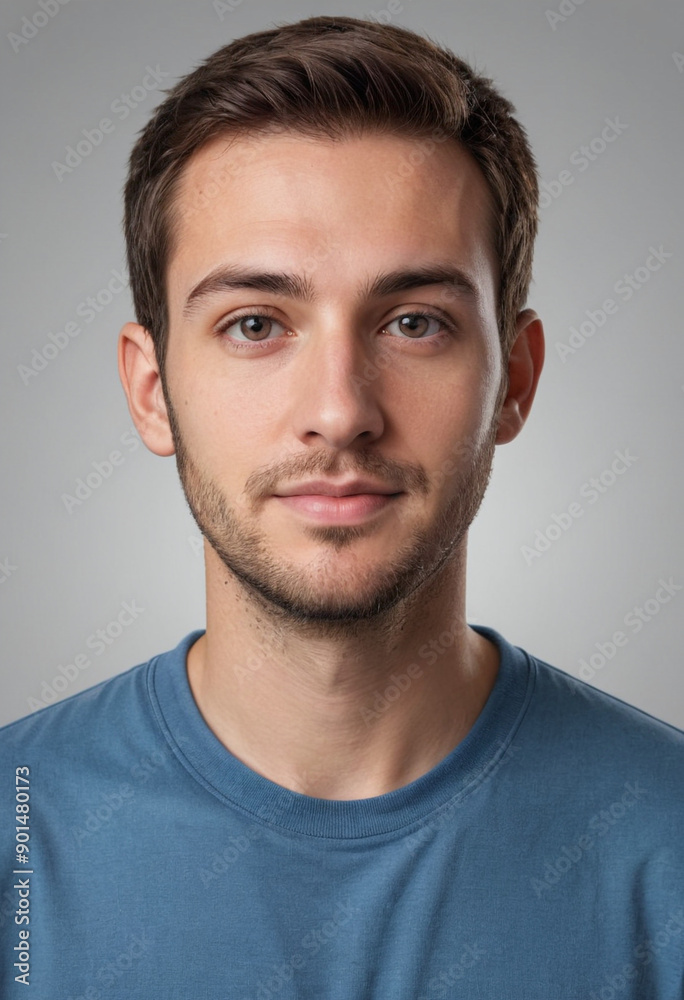 Portrait view of a regular Web Developer , candid, social media, avatar image, plain solid background Portrait view of a regular Web Developer , candid, social media, avatar image, plain solid background