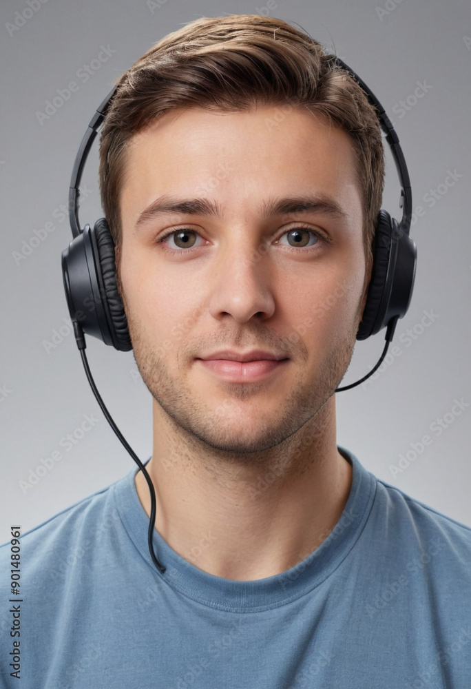 Portrait view of a regular Broadcast Technician , candid, social media, avatar image, plain solid background Portrait view of a regular Broadcast Technician , candid, social media, avatar image, plain solid background