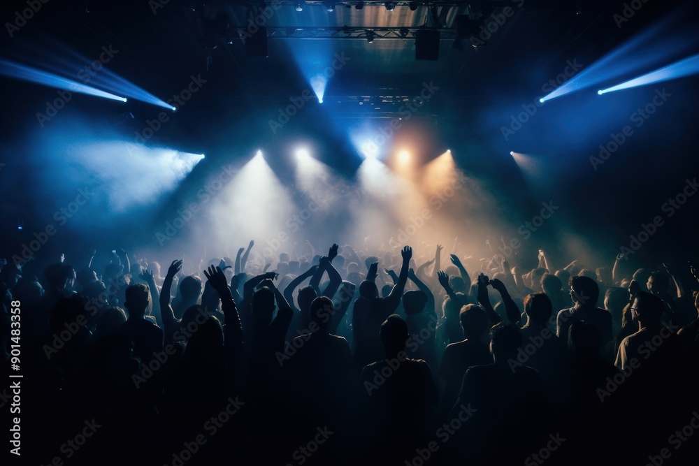 Concert silhouette nightlife light. Concert silhouette nightlife light.