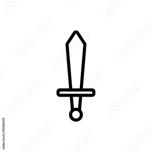 sword icon. vector isolated on white background, simple and modern design.