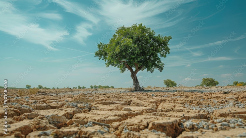 Desertification The conversion of fertile land into desert areas, primarily driven by prolonged
