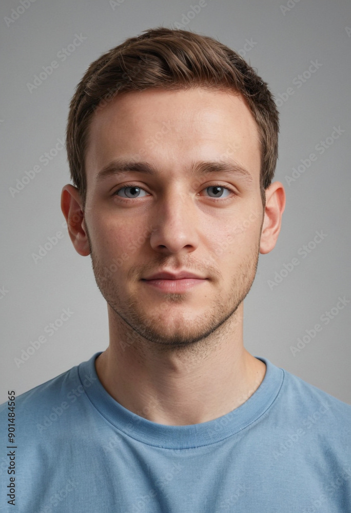 Obraz premium Portrait view of a regular Mobed , candid, social media, avatar image, plain solid background