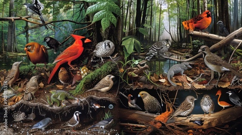 Invasive Species: Species introduced to a new environment that spread widely, outcompeting native species and causing ecological or economic damage.
