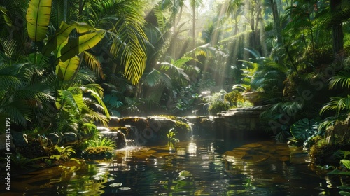 Fototapeta Naklejka Na Ścianę i Meble -  Natural Habitat: The original and native environment of an organism, offering the essential resources and conditions needed for its life and well-being.
