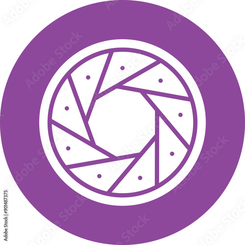 Aperture glyph circle icon