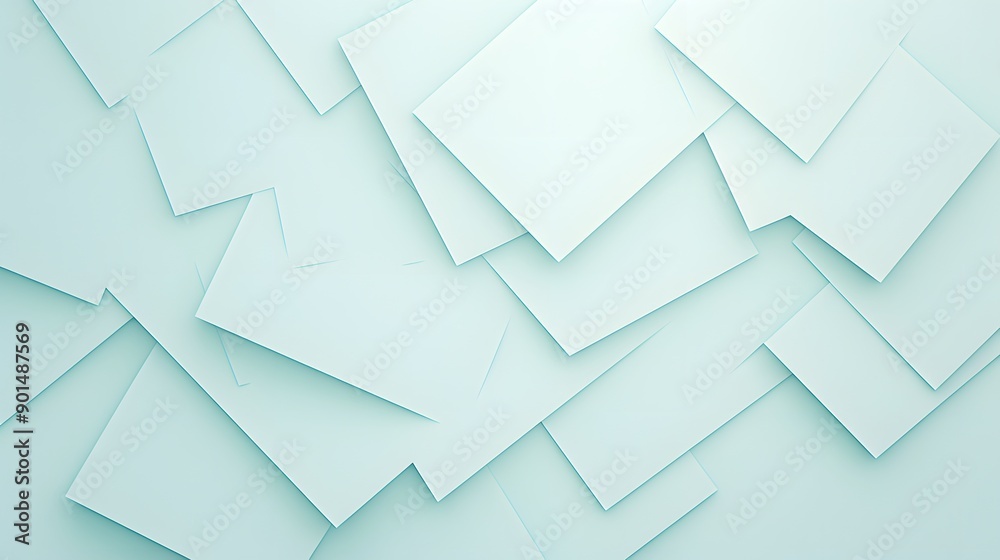 Fototapeta premium Abstract Geometric Shapes in Blue.