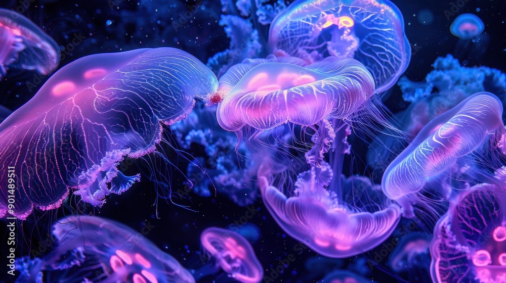 Bioluminescence: The light produced and emitted by organisms via chemical reactions within their bodies, found in various species including marine life and fireflies.
Bioluminescence: The light produced and emitted by organisms via chemical reactions within their bodies, found in various species including marine life and fireflies.
