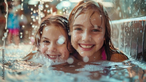 Happy Kids at the Pool © Sandu