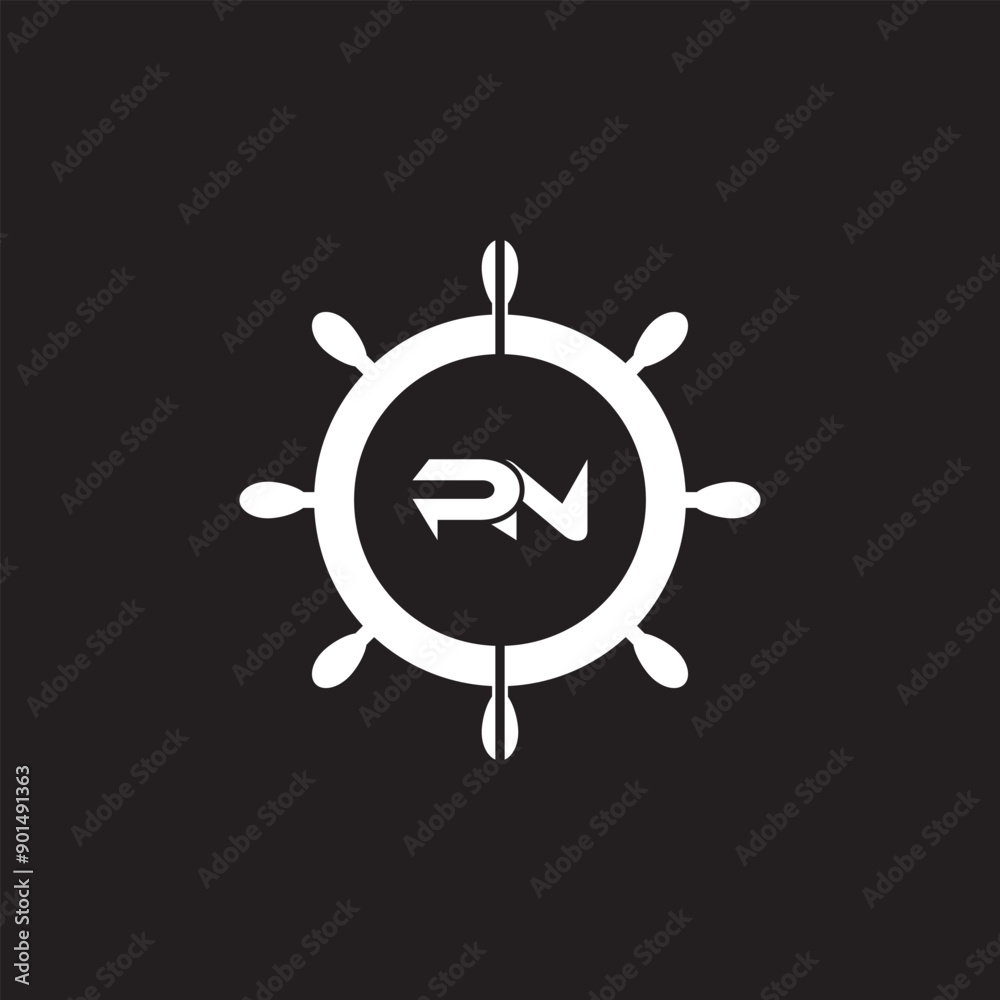 Fototapeta premium PN Letter Initial Logo Design Template Vector Illustration