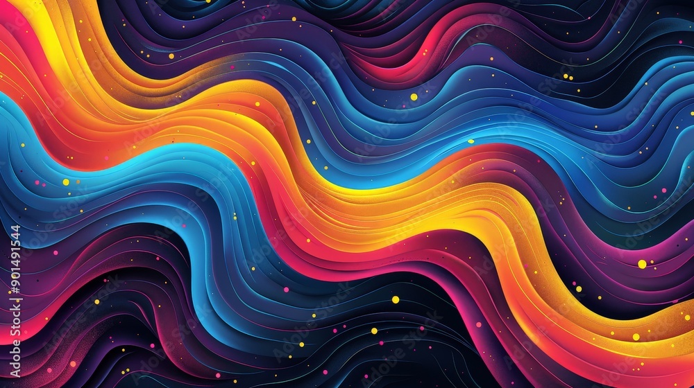 Abstract wave patterns with vibrant colors and dynamic designs Abstract wave patterns with vibrant colors and dynamic designs