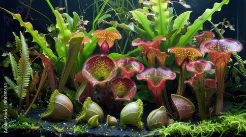 Carnivorous Plants: Specialized plants that gain nutrients by trapping and digesting animals. They thrive in environments with poor soil by capturing insects and small creatures.
 photo