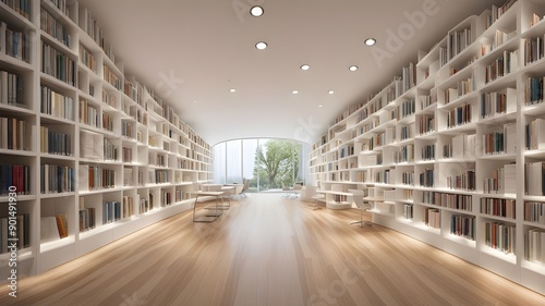 Interior design of Library © RORON