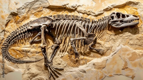 Paleontology: The field that investigates ancient life forms by studying fossil evidence, providing insights into the evolutionary history and ecological dynamics of past organisms.
 photo