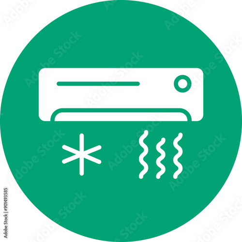 Air conditioning glyph circle icon
