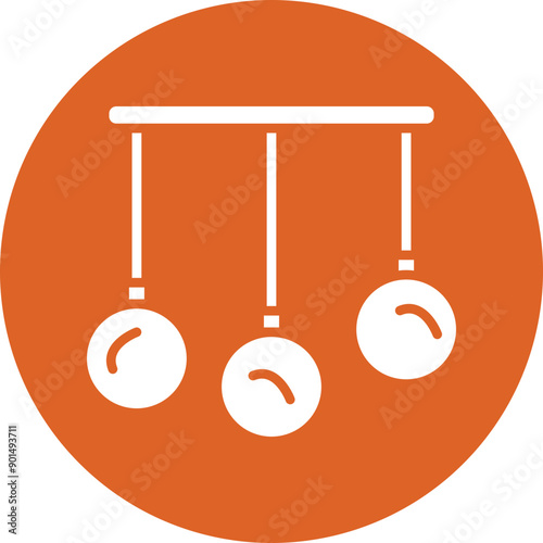 Chandelier glyph circle icon