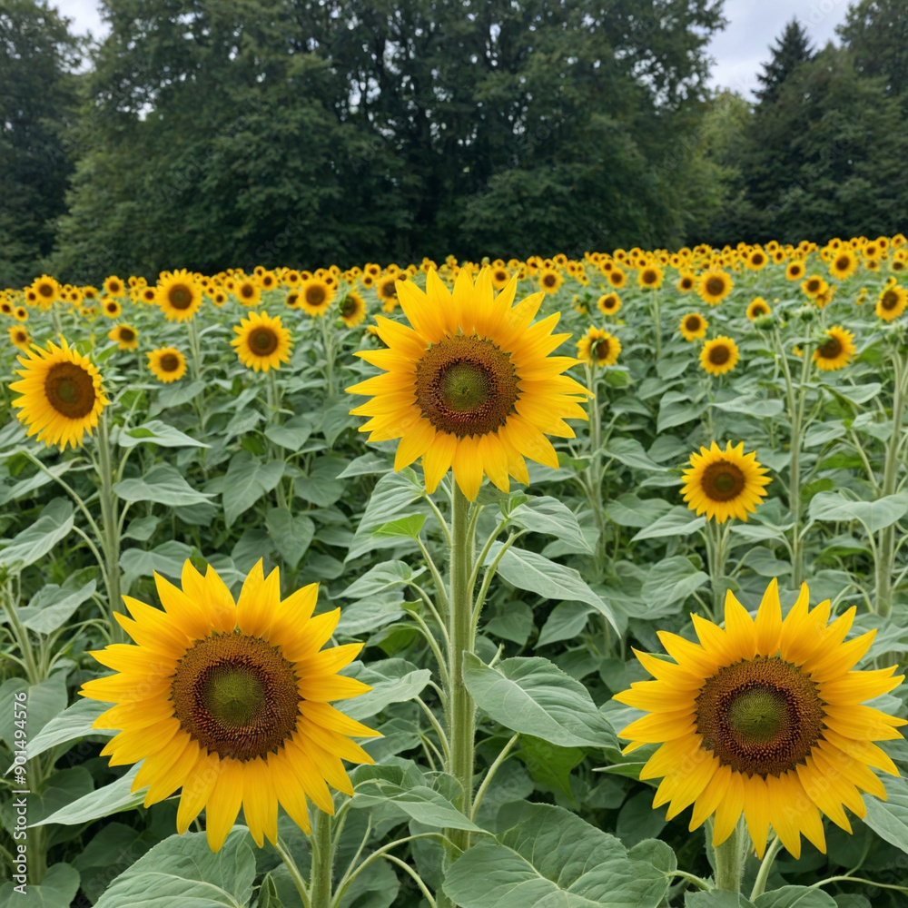 Obraz premium sunflower field in summer