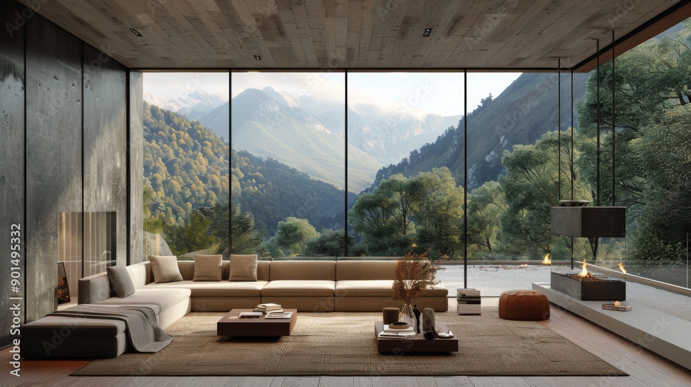 Modern Mountain Retreat Living Room Modern Mountain Retreat Living Room