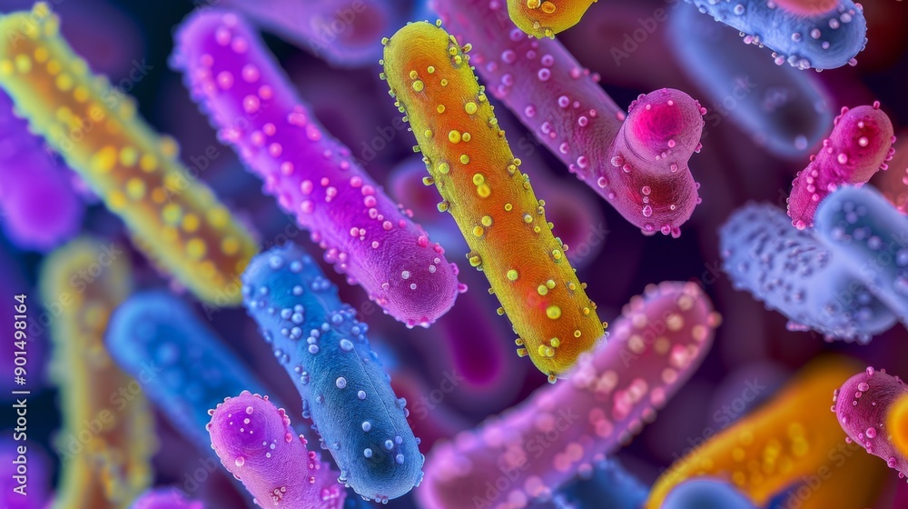 Colorful Microbes and Bacteria Colorful Microbes and Bacteria