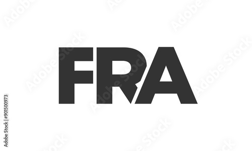 FRA logo design template with strong and modern bold text. Initial based vector logotype featuring simple and minimal typography. Trendy company identity.