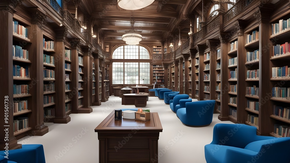 Interior design of Library Interior design of Library
