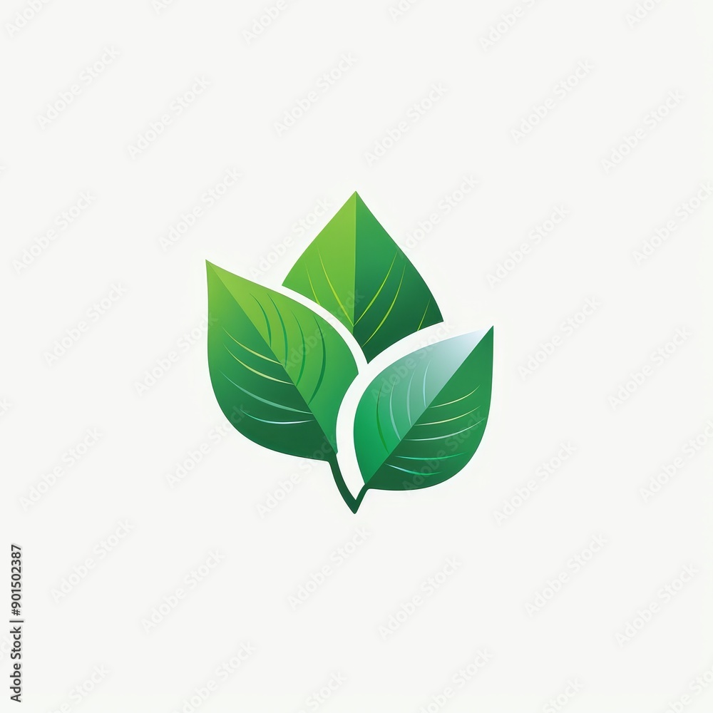 Naklejka premium Leaf Icon, green leaf ecology nature element modern icon, of a green leaf ecology nature element