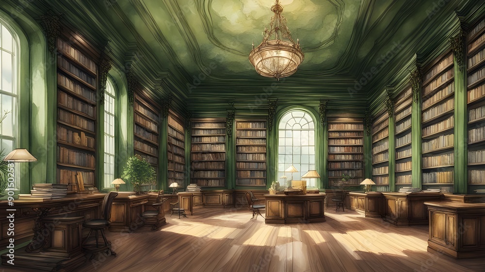 Interior design of Library Interior design of Library