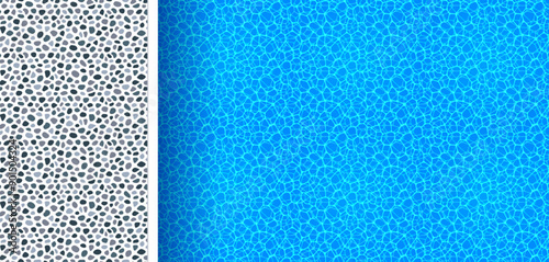 Swimming pool vector illustration. Water surface top view template background. beautiful watery texture wallpaper. Summer holidays and travel banner for aquatic center, spa advertising designs