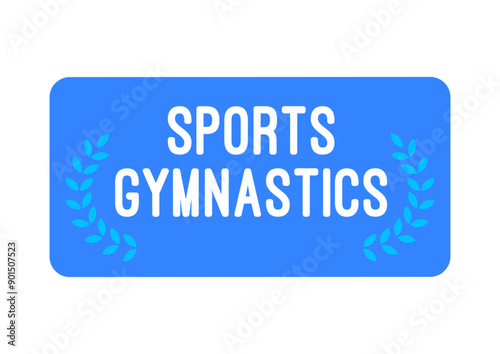 Sports gymnastics sticker, brand, sport
